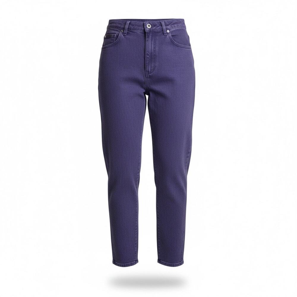 Vintage Lee Riveted Purple High Waisted Mom Jeans Tapered Leg 8